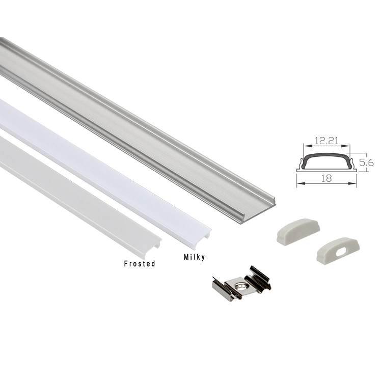 Alu-Tw1806 Surface Mounted Aluminum Lighting Profile Bendable LED Profile