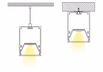 P5050 Profilo in alluminio LED da parete per ufficio sospeso